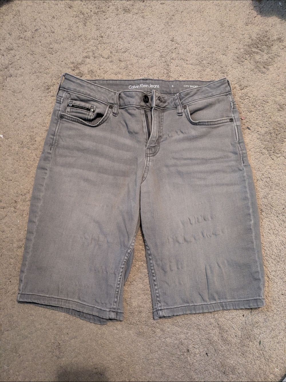 Calvin Klein Jeans Gray Denim Shorts